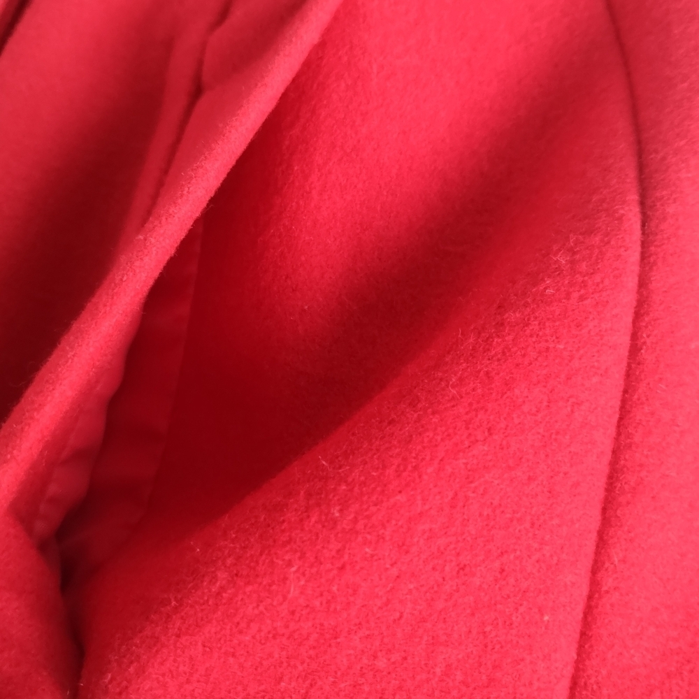 Centigrade Vibrant Red Wool-Blend Single Breasted Button-Up Pea Coat Size XS - Picture 8 of 13